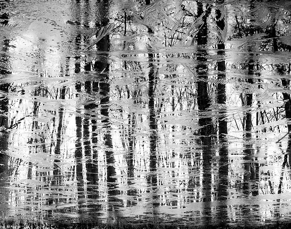 Ice Reflections - Little Gunpowder River, MD 2021 Limited Edition of 15 (2 Artist's Proofs) $260 matted and framed