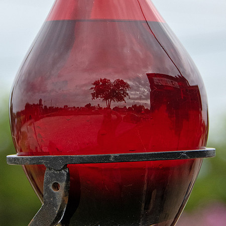 Through the Red Looking Glass - at Lizzy Gators in Pilot Point, TX 2021  Limited Edition of 15 (2 Artist's Proofs) $135 matted and framed