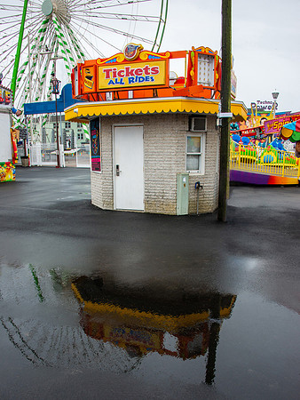 Tickets Reflection - Ocean City, MD 2021 print from the Desolation Row series Limited Edition of 15 (2 Artist's Proofs) $135 matted and framed